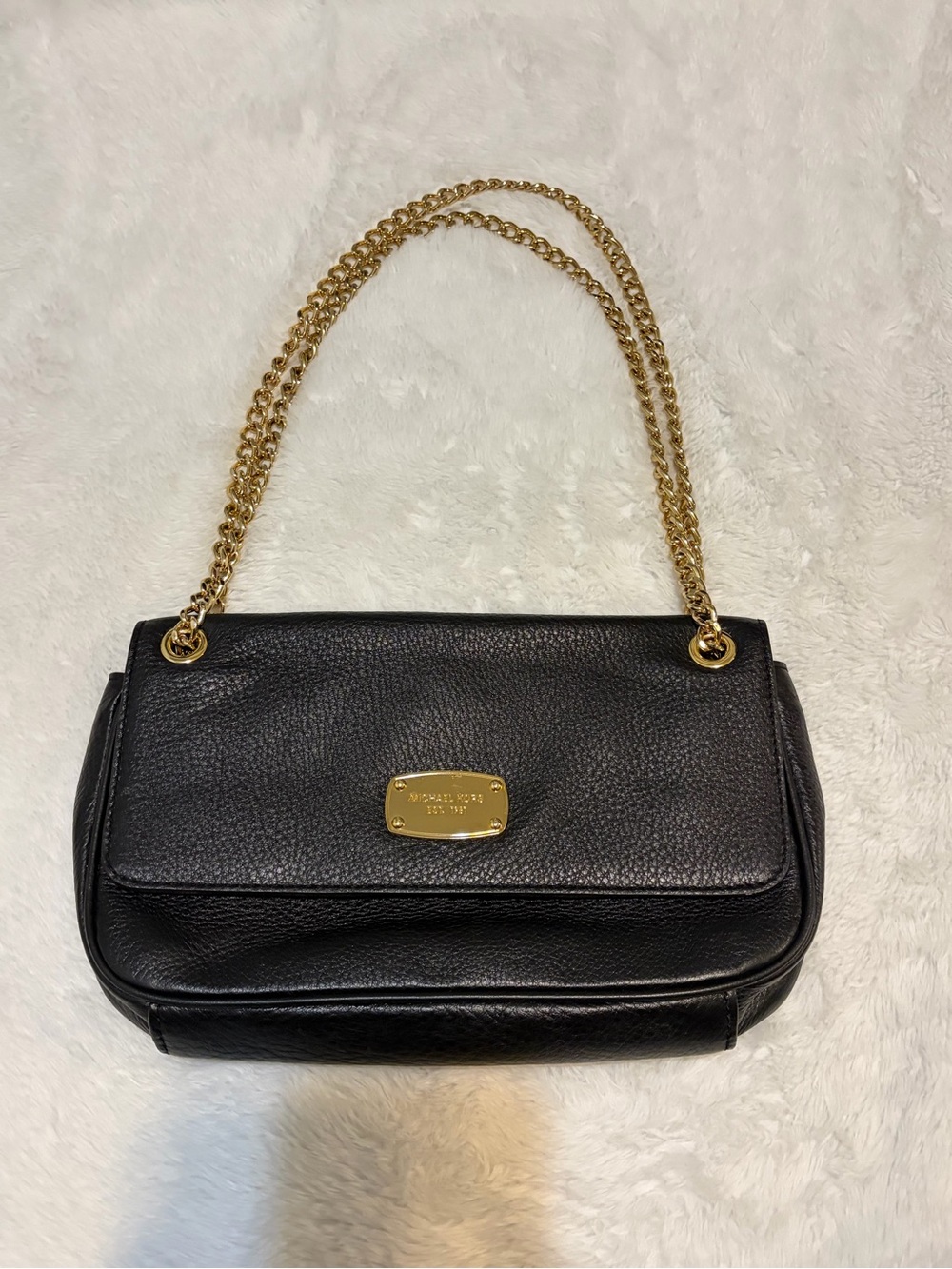Michael Kors Jet Set Black Leather Chain Shoulder Bag